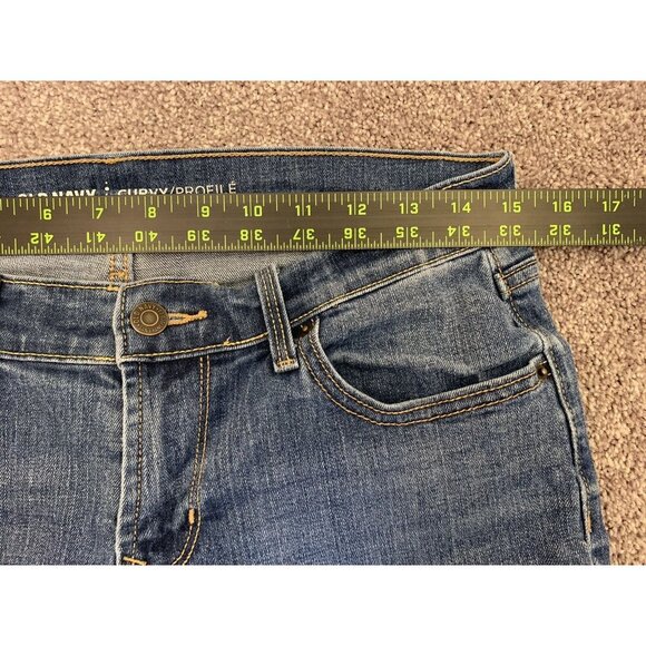 Old Navy Women's Jeans Size 6 Regular Blue Denim Curvy Mid Rise Stretch GUC - Picture 7 of 13